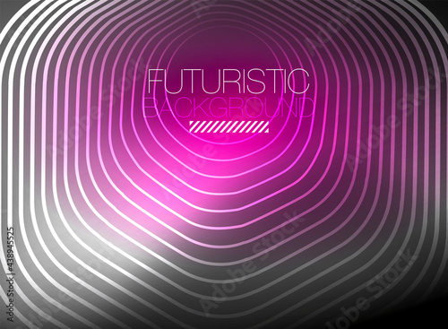 Neon color square shape lines abstract background. Shiny magic energy and motion concept, vector abstract wallpaper background
