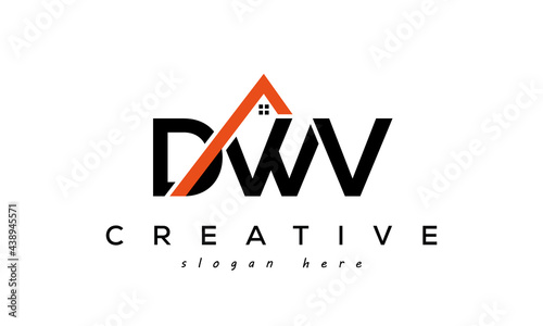 initial DWV letters real estate construction logo vector photo