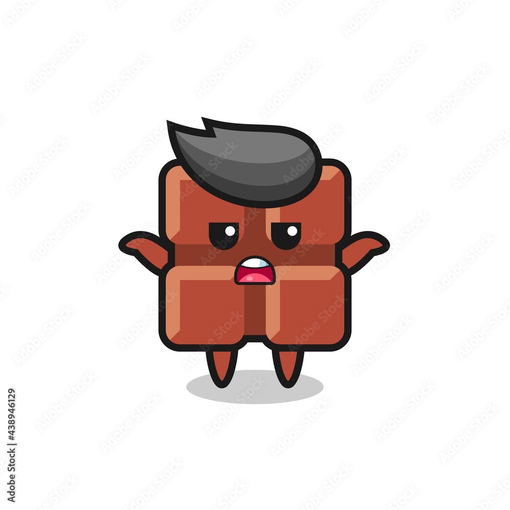 chocolate bar mascot character saying I do not know