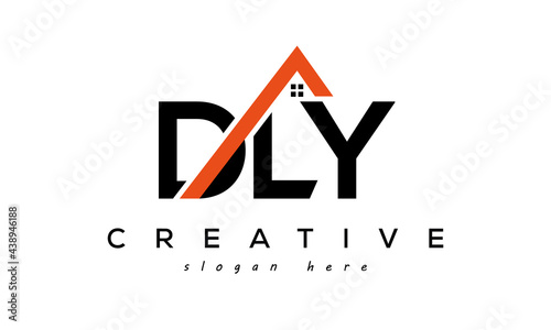 initial DLY letters real estate construction logo vector photo