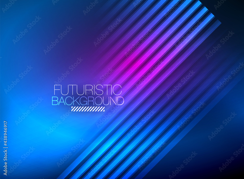 Bright neon color techno abstract background, shiny glowing neon lines in the dark background Bright neon color techno abstract background, shiny glowing neon lines in the dark background