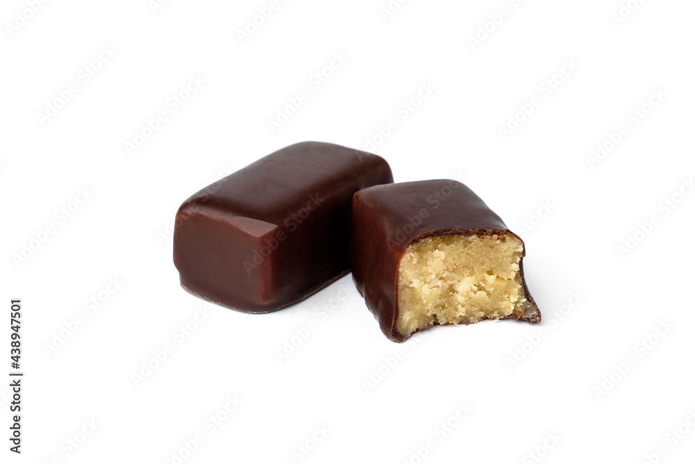 Chocolate sweets with coconut filling. Chocolate sweets with coconut filling.
