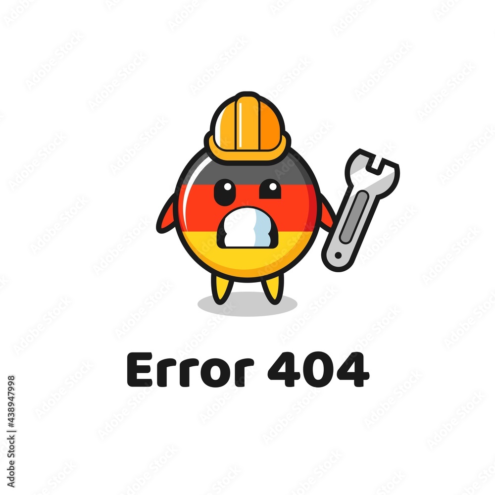 error 404 with the cute germany flag badge mascot error 404 with the cute germany flag badge mascot