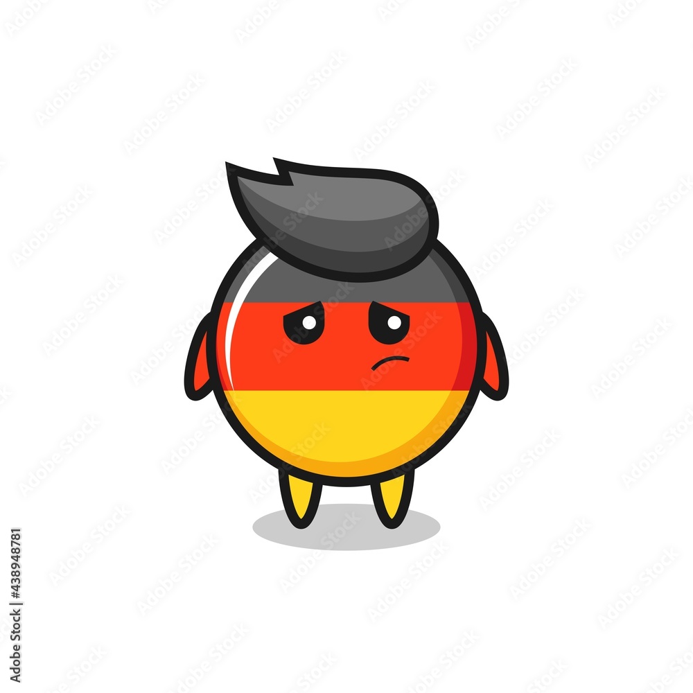 the lazy gesture of germany flag badge cartoon character