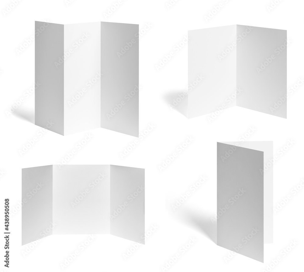 folded leaflet white blank paper template book desktop calendar