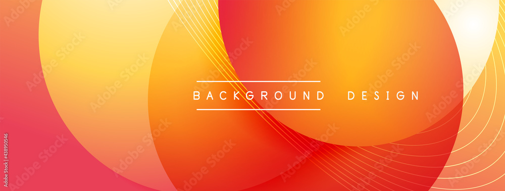 Gradient circles with shadows. Vector techno abstract background. Modern overlapping forms wallpaper background, design template Gradient circles with shadows. Vector techno abstract background. Modern overlapping forms wallpaper background, design template