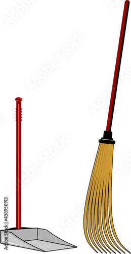 Vector Cartoon Broom Stick