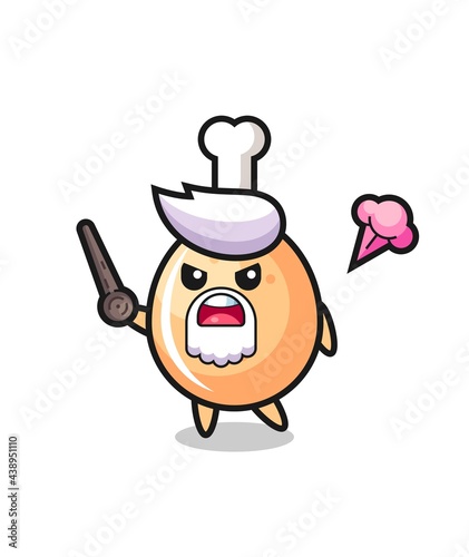 cute fried chicken grandpa is getting angry