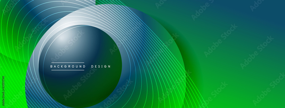 Gradient circles with shadows. Vector techno abstract background. Modern overlapping forms wallpaper background, design template Gradient circles with shadows. Vector techno abstract background. Modern overlapping forms wallpaper background, design template