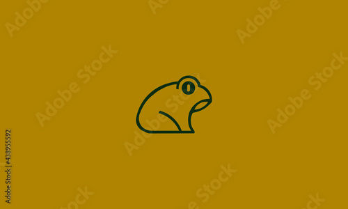 Frog Logo Design Vector Symbol Toad