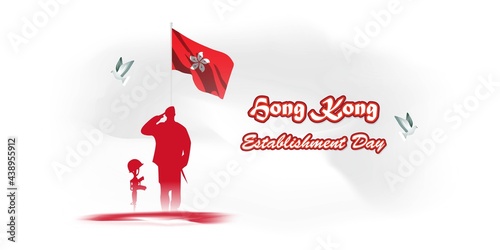 vector illustration for Hongkong establishment  day