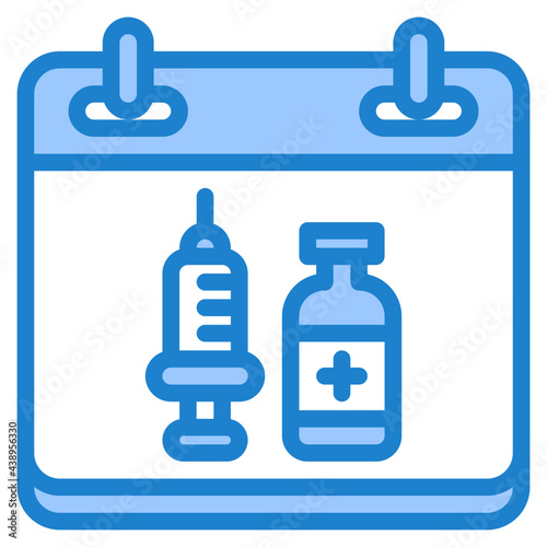 calendar blue style icon