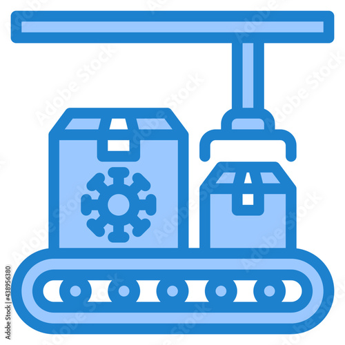 manufacture blue style icon