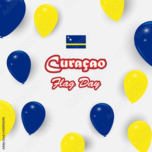 vector illustration for curacao flag day
