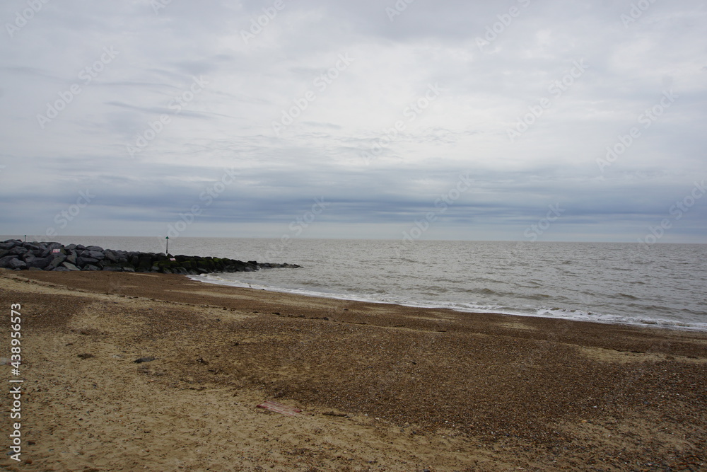 Felixstowe beach, photographed in May 2021