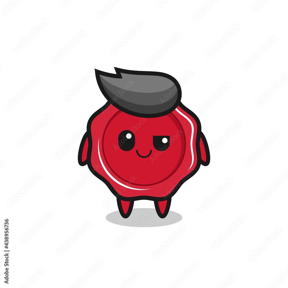 sealing wax cartoon with an arrogant expression sealing wax cartoon with an arrogant expression