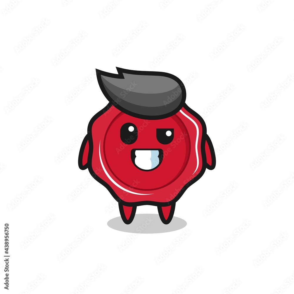 cute sealing wax mascot with an optimistic face cute sealing wax mascot with an optimistic face