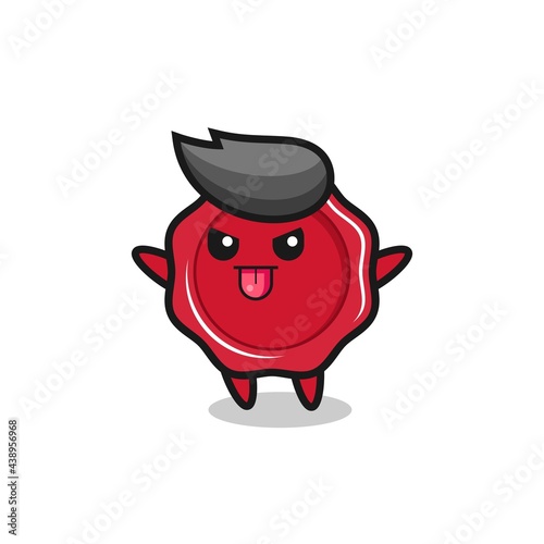 naughty sealing wax character in mocking pose