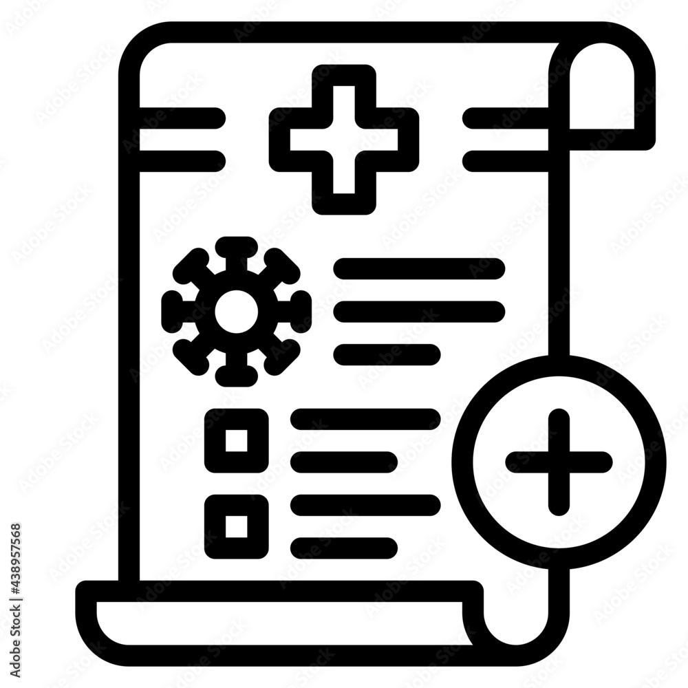 Obraz premium report outline style icon