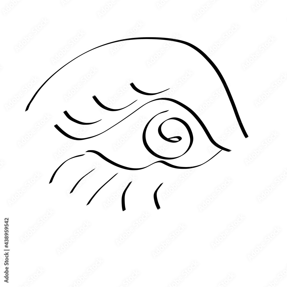 illustration of an eye line icon drawing illustration of an eye line icon drawing