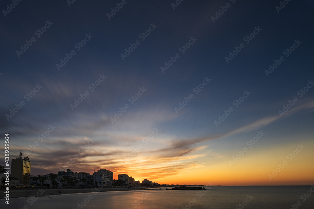 End of the day on Sousse boujaafar - Tunisia