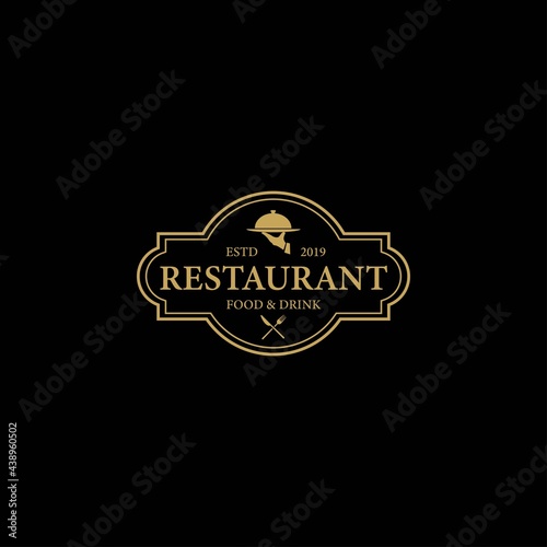 Logo Templates for Restaurants, Clubs, Boutiques, Cafes, Hotel Cards. Vector illustration