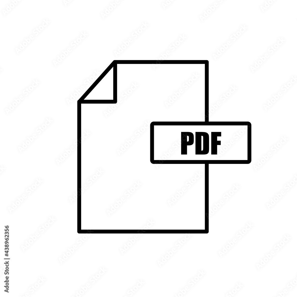 pdf document icon illustration on white pdf document icon illustration on white