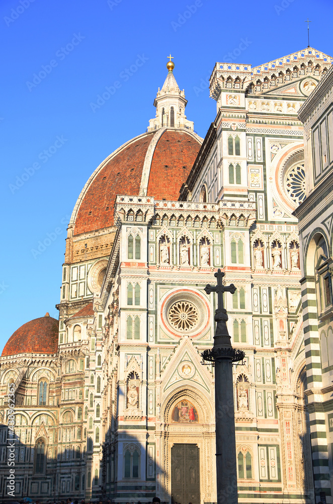 Close-up of the Cathedral of Santa Maria del Fiore in Florence. Italy