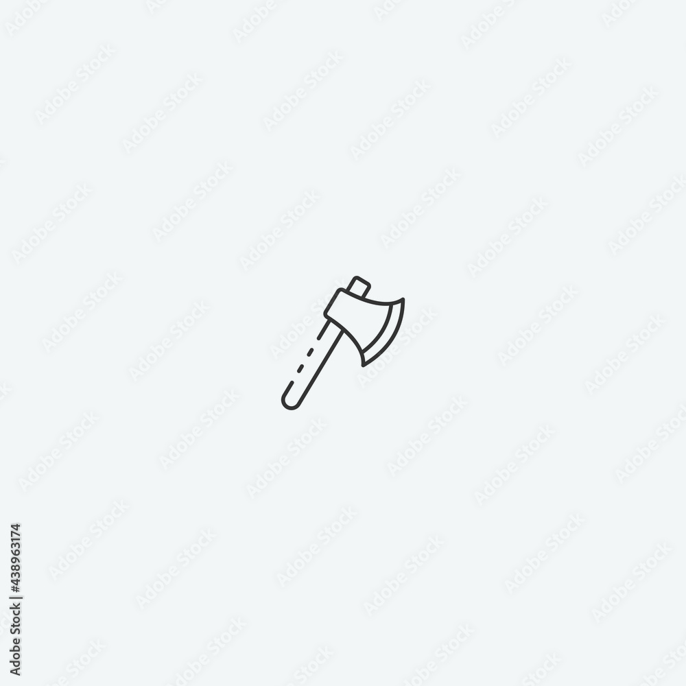 Axe vector icon illustration sign Axe vector icon illustration sign