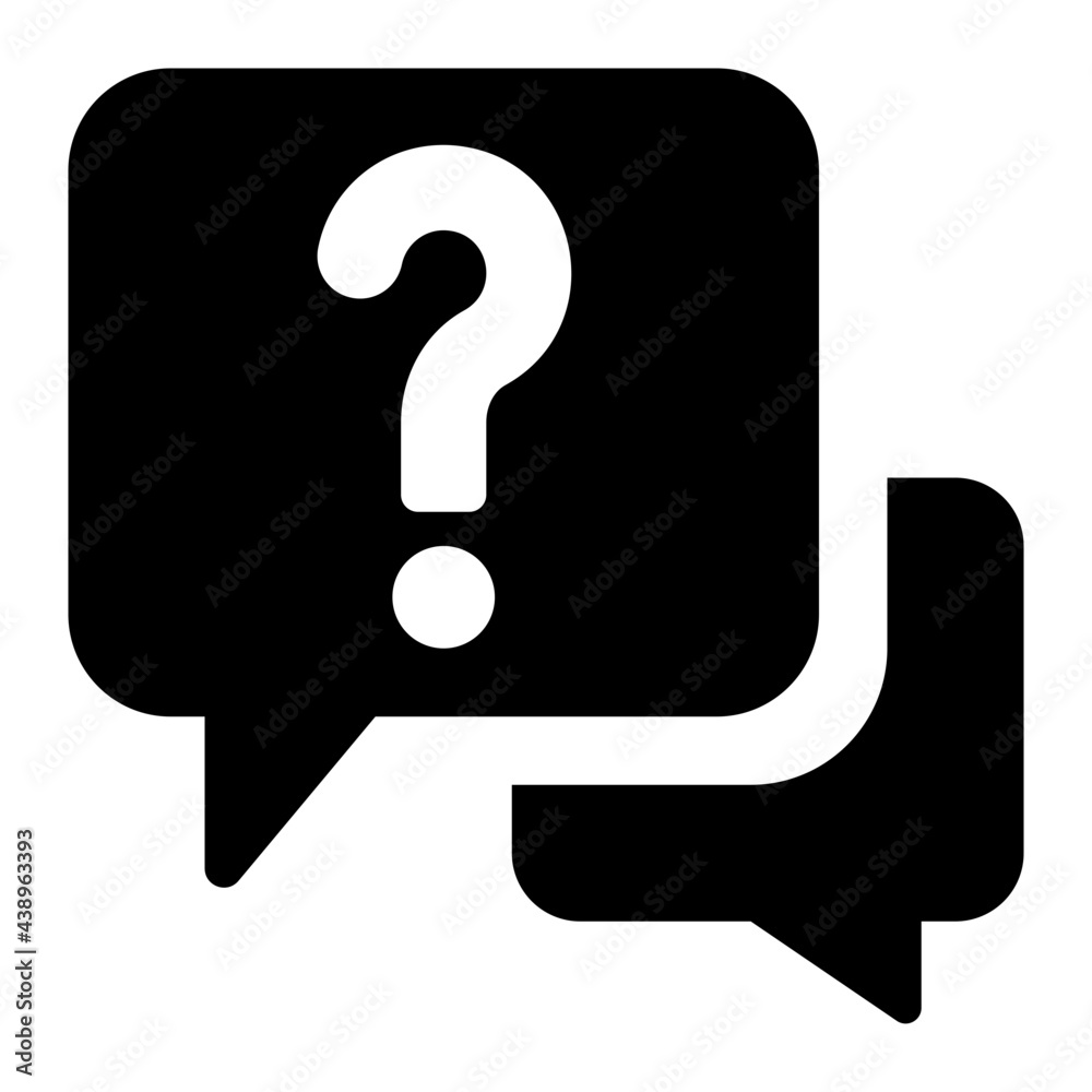 Frequently Asked Question Glyph Icon Vector Frequently Asked Question Glyph Icon Vector