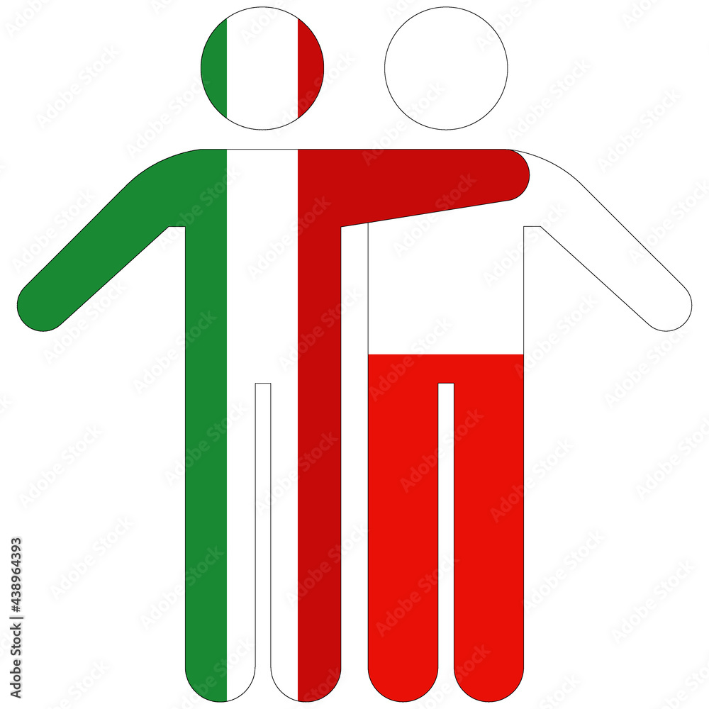 Italy - Poland / friendship concept Italy - Poland / friendship concept
