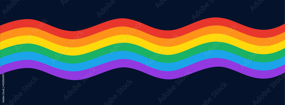 LGBT+ flag, wave background. Rainbow of the gay parade. Dark Background. Gay Pride Month. LGBT+ flag, wave background. Rainbow of the gay parade. Dark Background. Gay Pride Month.