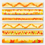 Set of autumn vector elements for design.