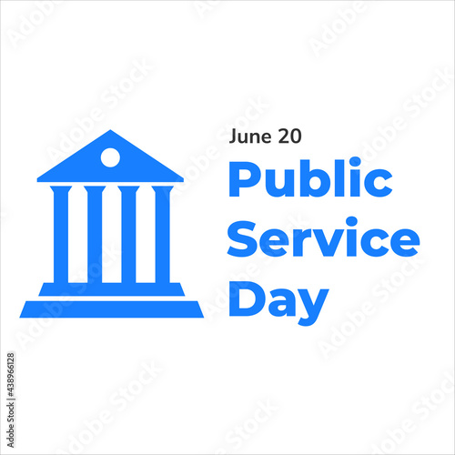 United Nations Public Service Day. June 23. Template for background, banner, card, poster, greeting with illustration