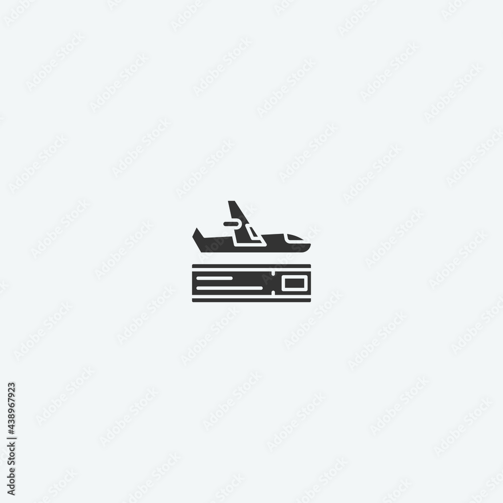Boarding pass vector icon illustration sign Boarding pass vector icon illustration sign