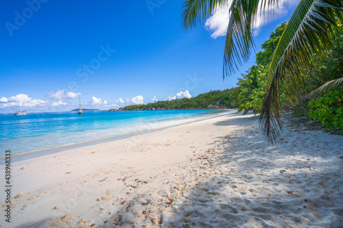 tropical beach anse lazio on praslin on the seychelles