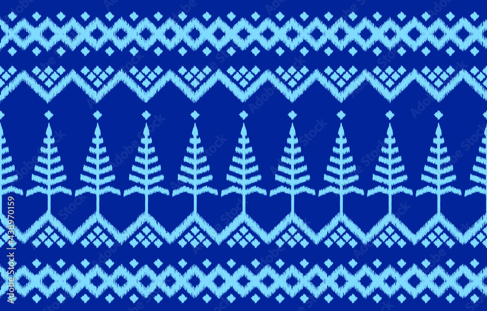 Seamless ikat fabric pattern. Tribal ethnic vector texture. Seamless ikat fabric pattern. Tribal ethnic vector texture.