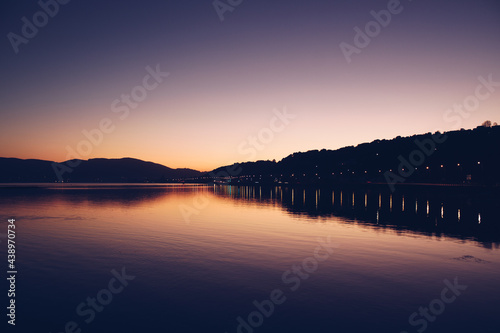 Knysna sunset over the lake