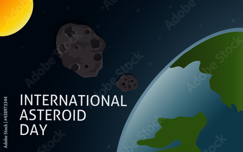 Fototapeta Naklejka Na Ścianę i Meble -  Design ilustration vectors International asteroid day 