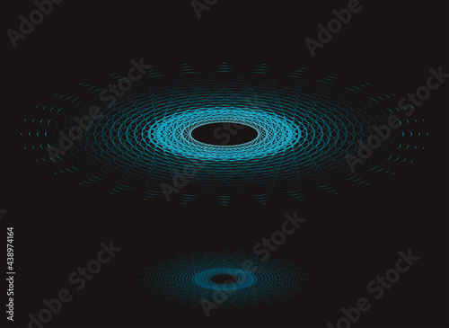 cosmic event black holes mirror in deep blue shades