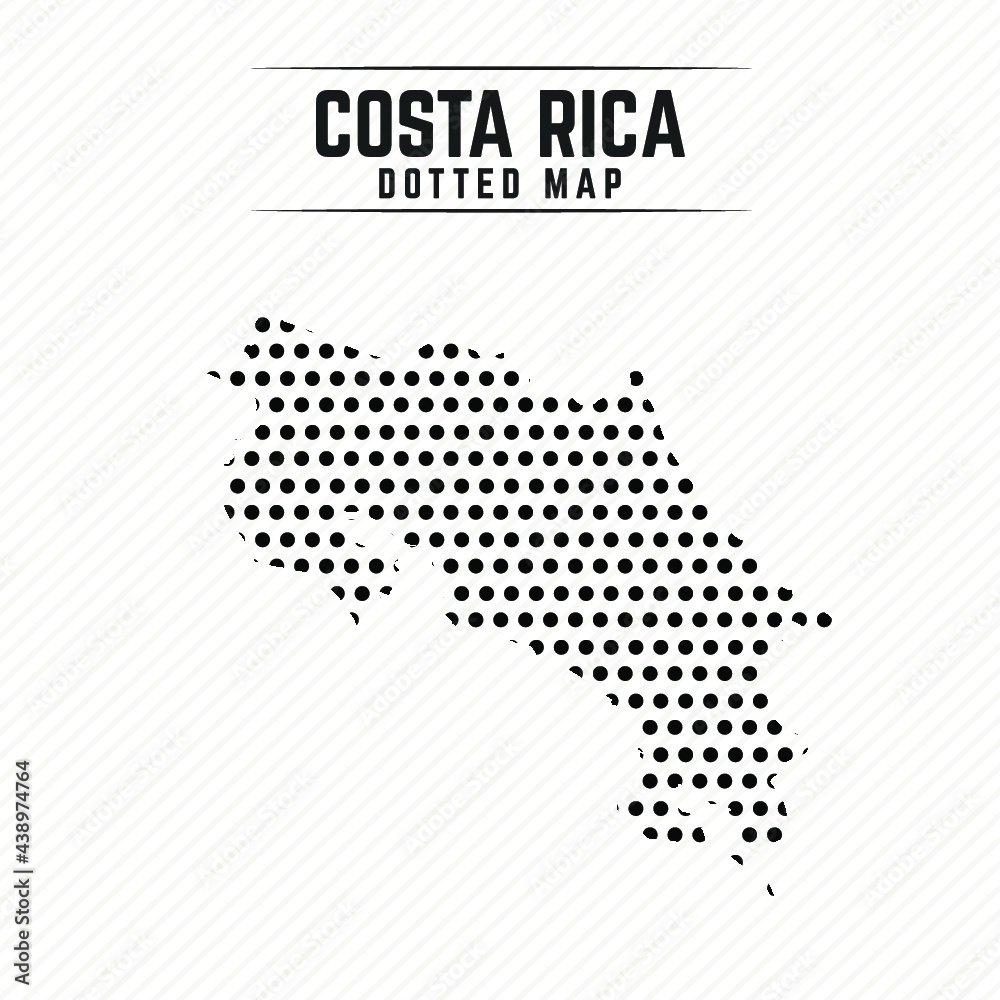 Fototapeta premium Dotted Map of Costa Rica