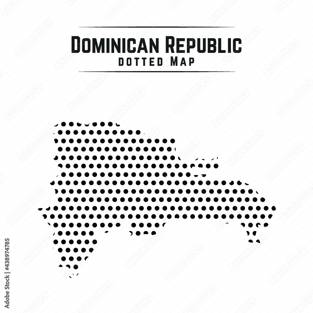 Dotted Map of Dominican Republic