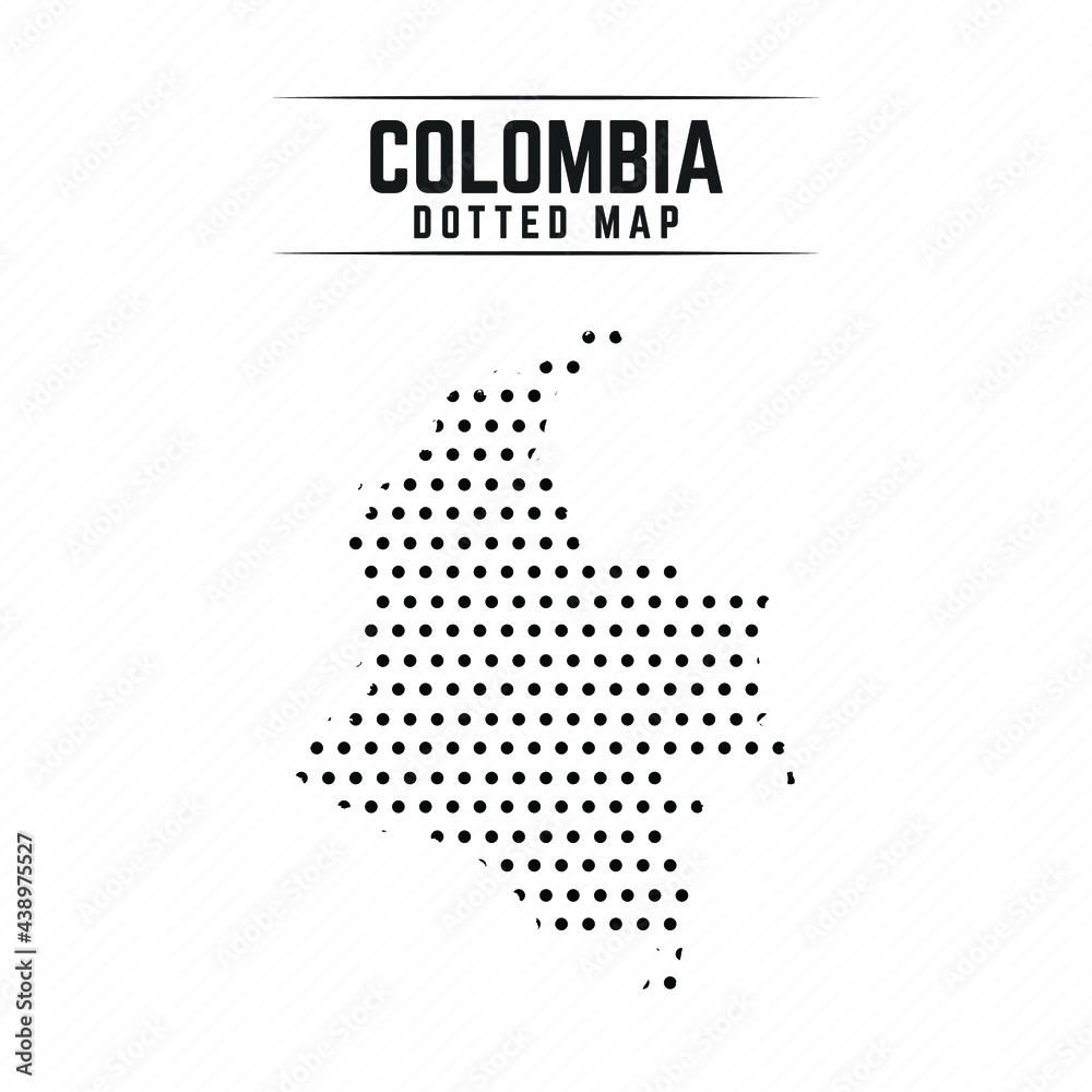 Dotted Map of Colombia
