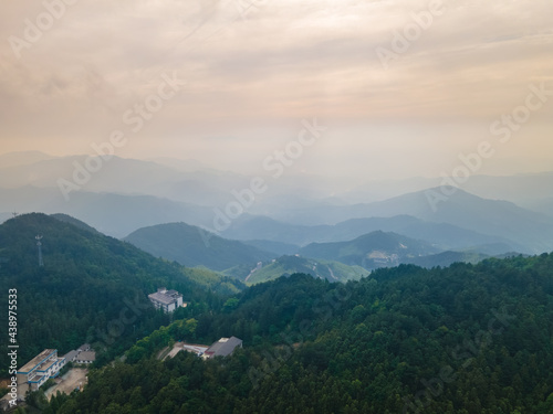 Early summer scenery of Dabie Mountain Bodao Peak Scenic Area in Luotian  Huanggang  Hubei  China