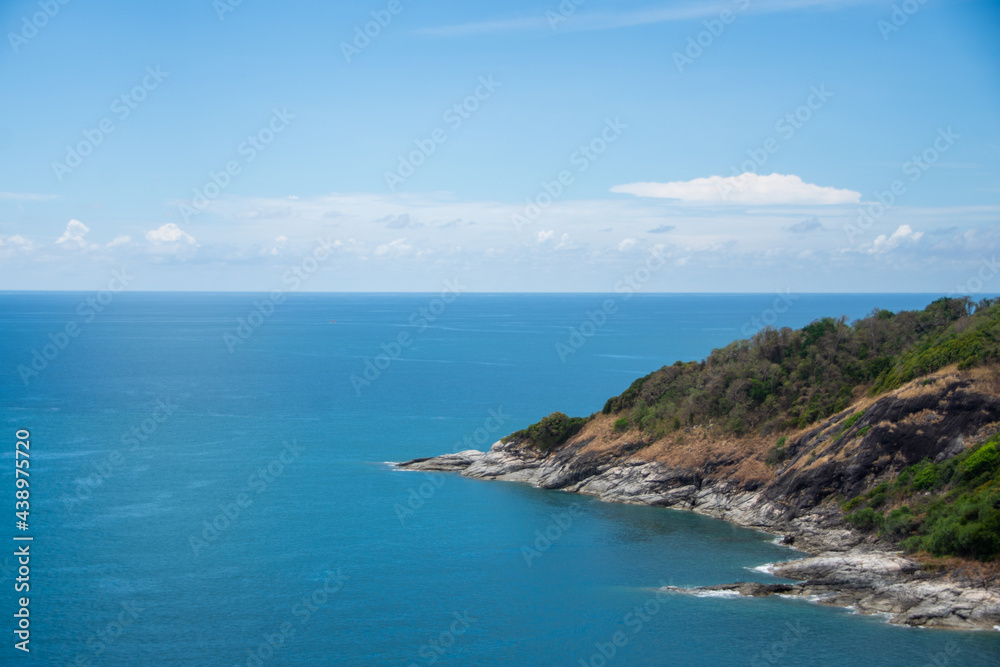 Phuket view point and Island with blue sky. subject is blurred. Phuket view point and Island with blue sky. subject is blurred.