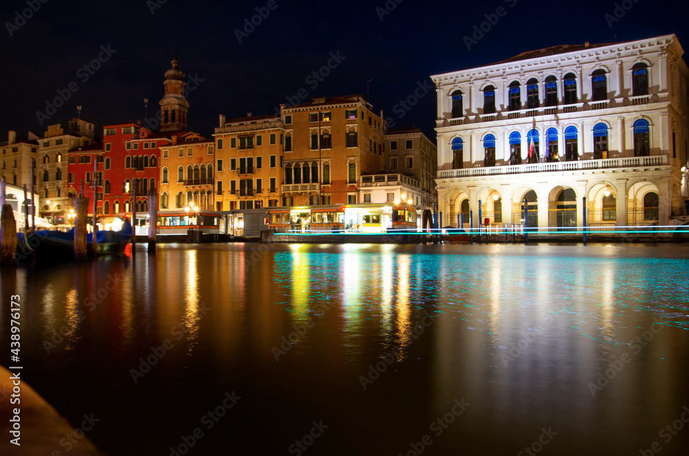 Long exposure photograph of the Canal Grande, Venice.