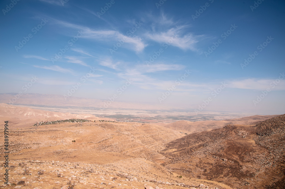 Panoramic view of the Jordan Valley, Israel.