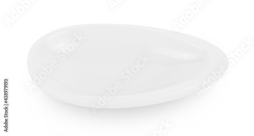 empty white bowl on white background