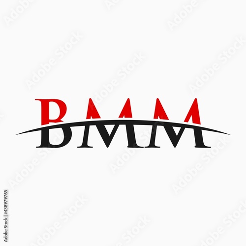 BMM initial overlapping movement swoosh horizon, logo design inspiration company