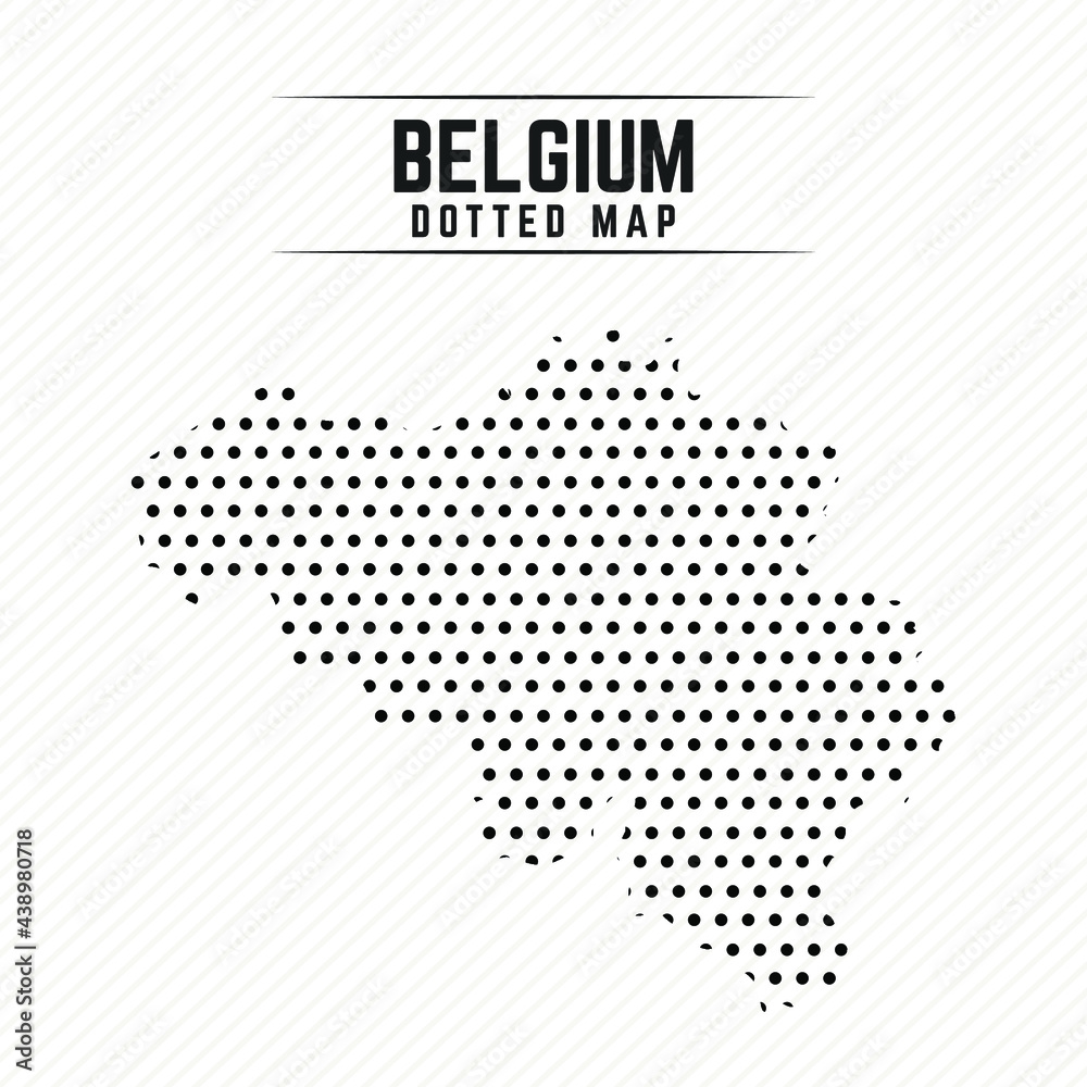 Dotted Map of Belgium